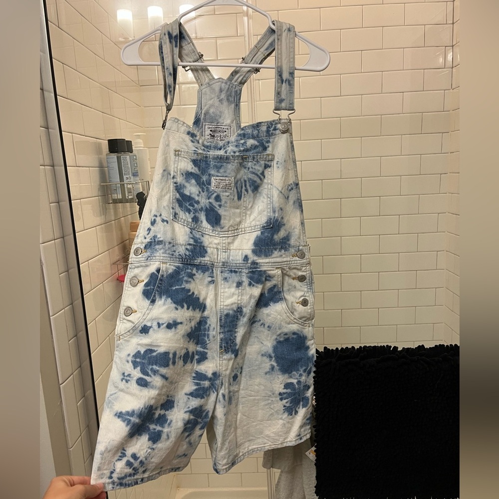 Levi Overalls (shortfalls) Denim Tie Dye